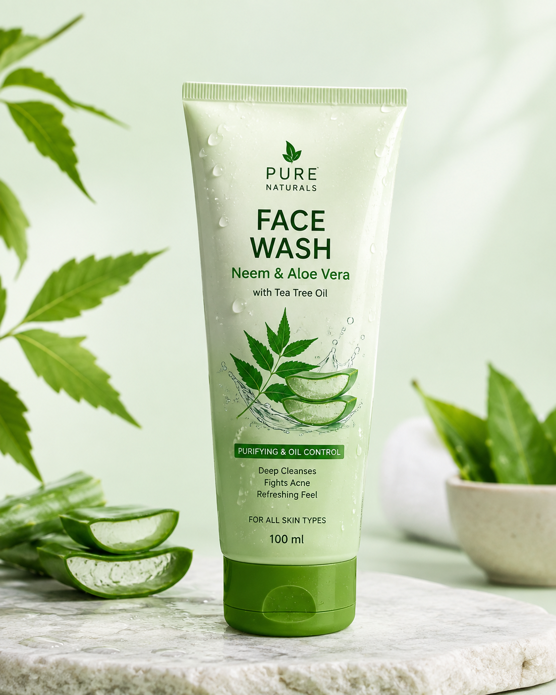 Pure Natural's Neem And Aloevera Facewash for Women
