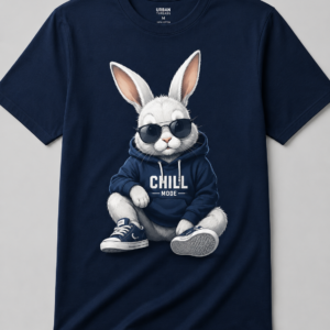 NYX Round Neck Blue Printed T-shirt