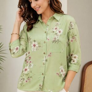 Roadstar Floral printed green Shirt